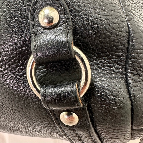 Coach Alexandra Large Hobo Black Pebbled Leather Silver Hardware - Picture 3 of 15